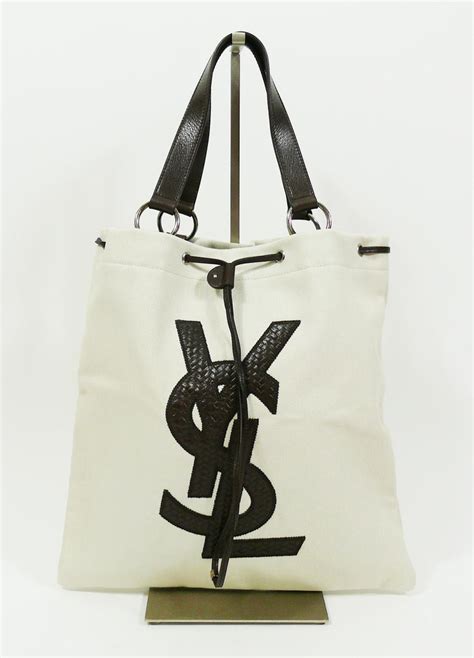 ysl tote canvas bag|saint laurent canvas tote bag.